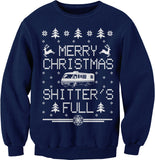 Sweatshirt - Navy - Shitter's Full RV Christmas design
