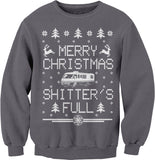Sweatshirt - Charcoal-0001 - Shitter's Full RV Christmas design