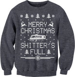 Sweatshirt - Dark Heather - Shitter's Full RV Christmas design