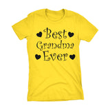 Best GRANDMA Ever - Hearts 001LDS - Mother's Day Grandmother Ladies Fit T-shirt