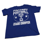 Fantasy Football League Champion -  Distressed Print Funny Sports T-Shirt