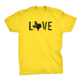 ShirtInvaders LOVE Texas - Distressed Print TEXAS Pride T-shirt