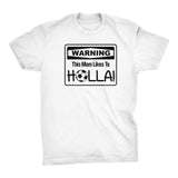 WARNING - This Mom Like To Holla - Funny Soccer Mom T-shirt 001
