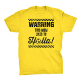 WARNING - This Mom Like To Holla - Funny Soccer Mom T-shirt 003
