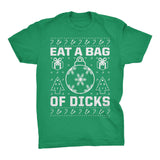 Eat a Bag of Dicks Funny Christmas t-shirt - Irish Green