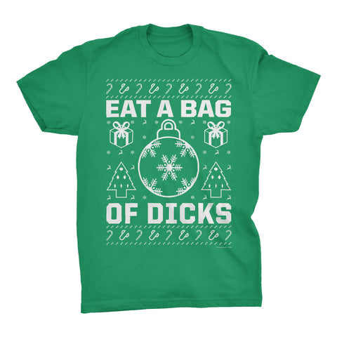 Eat a Bag of Dicks Funny Christmas t-shirt - Irish Green