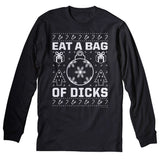 Eat a Bag of Dicks Funny Christmas long sleeve shirt - Black