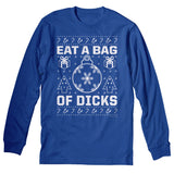 Eat a Bag of Dicks Funny Christmas long sleeve shirt - Royal