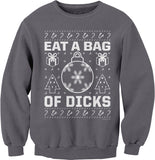 Eat a Bag of Dicks Funny Christmas sweatshirt - Charcoal