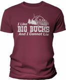 Big Bucks Landscape Men's hunting t-shirt - Maroon