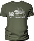 Big Bucks Landscape Men's hunting t-shirt - Military Green