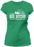Big Bucks Landscape Women's hunting t-shirt - Kelly Green