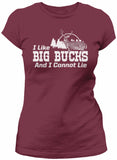 Big Bucks Landscape Women's hunting t-shirt - Maroon