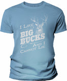 Big Bucks Vintage Men's hunting t-shirt - Carolina Blue