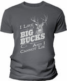 Big Bucks Vintage Men's hunting t-shirt - Charcoal