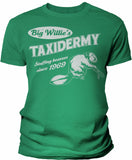 Big Willies Taxidermy men shirt in Kelly Green
