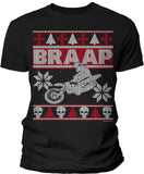 BRAAP Dirt Bike Motocross Christmas t-shirt - Black