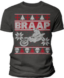 BRAAP Dirt Bike Motocross Christmas t-shirt - Dark Heather