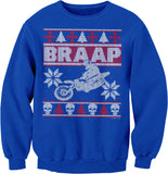 BRAAP Dirt Bike Motocross Christmas sweatshirt - Royal