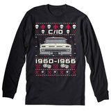 1960-1966 Chevy C10 Grumpy Christmas long sleeve shirt - Black