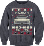 1960-1966 Chevy C10 Grumpy Christmas sweatshirt - Dark Heather