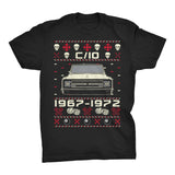 1967-1972 Chevy C10 Glamour Christmas t-shirt - Black
