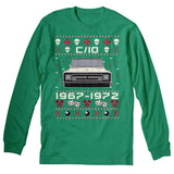 1967-1972 Chevy C10 Glamour Christmas long sleeve shirt - Kelly