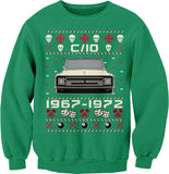 1967-1972 Chevy C10 Glamour Christmas sweatshirt - Kelly