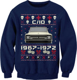 1967-1972 Chevy C10 Glamour Christmas sweatshirt - Navy