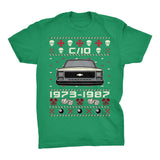 1973-1987 Chevy C10 Square Body Christmas t-shirt - Kelly
