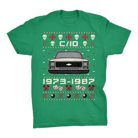 1973-1987 Chevy C10 Square Body Christmas t-shirt - Kelly