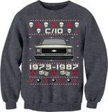 1973-1987 Chevy C10 Square Body Christmas sweatshirt - Dark Heather