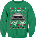 1973-1987 Chevy C10 Square Body Christmas sweatshirt - Kelly