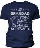 If Grandad Can't Fix It shirt in Navy