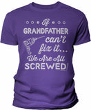 If Grandfather Can't Fix It shirt in Purple