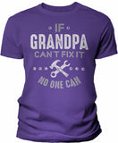 If Grandpa Can't Fix It shirt in Purple