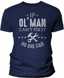 If Ol' Man Can't Fix It shirt in Navy