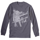 Cousin Eddie Shitter Was Full Christmas long sleeve shirt - Charcoal