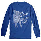 Cousin Eddie Shitter Was Full Christmas long sleeve shirt - Royal