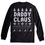 Daddy Claus Funny Christmas long sleeve shirt - Dark Heather