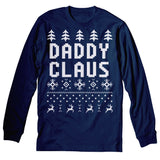 Daddy Claus Funny Christmas long sleeve shirt - Navy