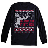 Oh What Fun Dirt Bike Christmas long sleeve shirt - Black