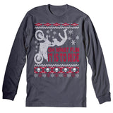 Oh What Fun Dirt Bike Christmas long sleeve shirt - Charcoal