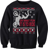 Oh What Fun Dirt Bike Christmas sweatshirt - Black
