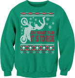 Oh What Fun Dirt Bike Christmas sweatshirt - Kelly