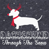 Dachshund Through the Snow Rudolph Christmas sweatshirt - additional product image