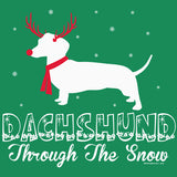 Dachshund Through the Snow Rudolph Christmas long sleeve shirt - additional product image