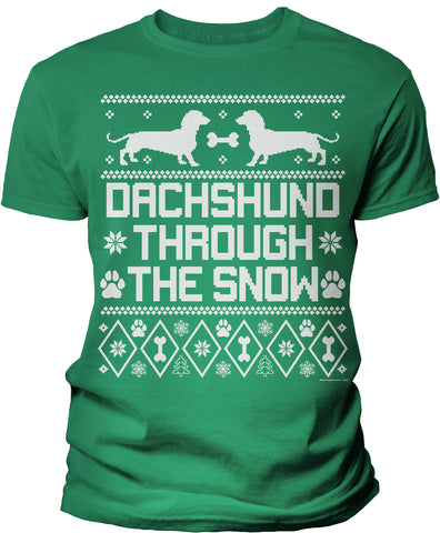 Dachshund Through the Snow Christmas t-shirt - Kelly