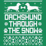 Dachshund Through the Snow Christmas sweatshirt - additional product image