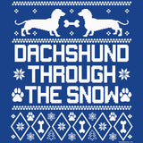 Dachshund Through the Snow Christmas t-shirt - additional product image